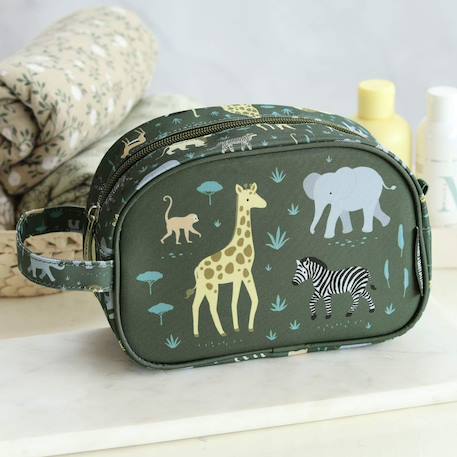 Trousse de toilette savane Vert, écru, jaune 5 - vertbaudet enfant 