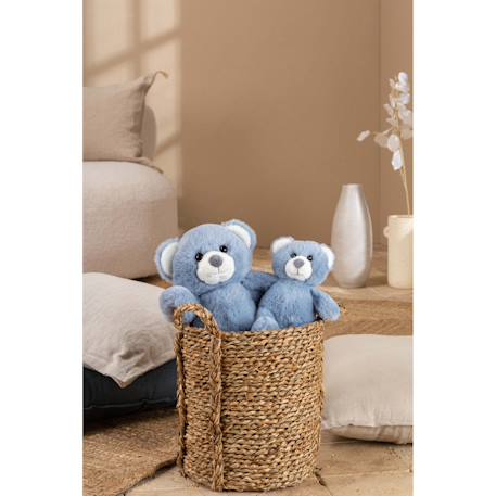 Peluche - peluche ours trendy bleu jeans, l'ours à câliner, 24 cm Bleu 4 - vertbaudet enfant 