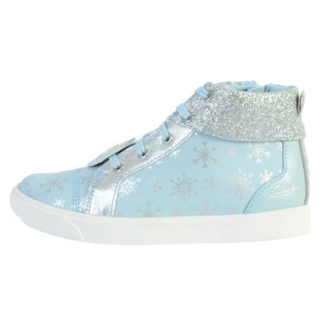 Baskets montantes à lacets vernis K bleu clair 2 - vertbaudet enfant 