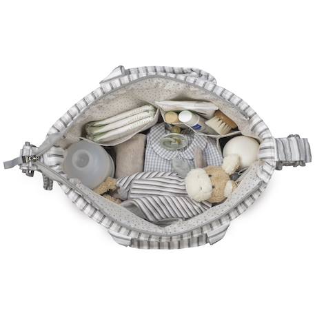 Sac à langer botton rayures Beige 5 - vertbaudet enfant 