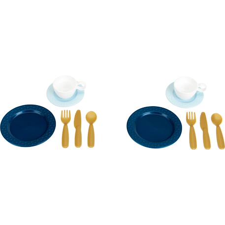 Emma's kitchen - set de vaisselle pour deux Bleu 2 - vertbaudet enfant 