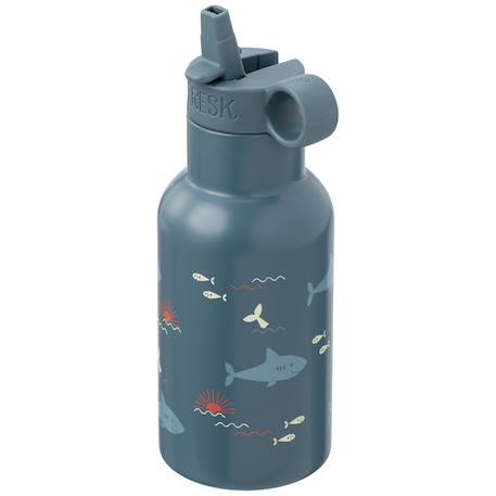 Gourde isotherme nordic shark (350 ml) Bleu, orange, blanc 3 - vertbaudet enfant 