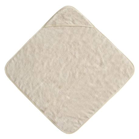 Cape de bain en coton bio fog Ecru+Vert 2 - vertbaudet enfant 