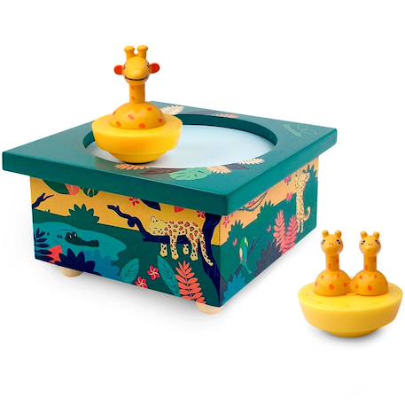 Boîte à musique magnétique la savane Vert, jaune, bleu 2 - vertbaudet enfant 