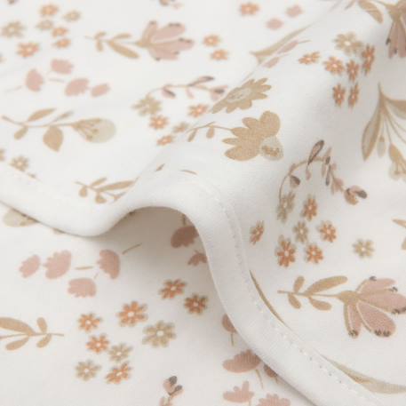 Couverture en coton fringe moonstone-ivory (75 x 100 cm) Corail+Ecru, marron+Jaune, blanc+Marron 10 - vertbaudet enfant 
