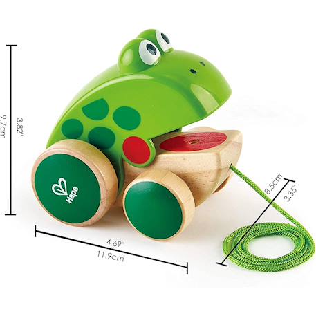 Grenouille jouet en bois Vert 4 - vertbaudet enfant 