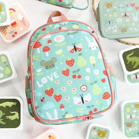 Sac à dos avec poche isotherme joie Bleu, rose, rouge 3 - vertbaudet enfant 