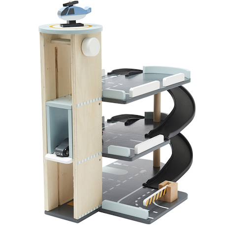 Garage en bois aiden Beige, gris, noir 2 - vertbaudet enfant 