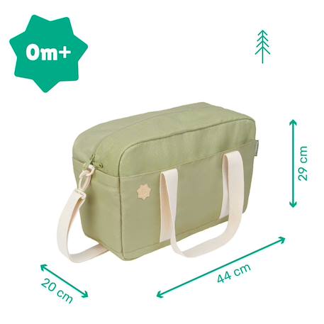 Sac à langer bébé pocketstyle Blanc+Vert, écru 8 - vertbaudet enfant 
