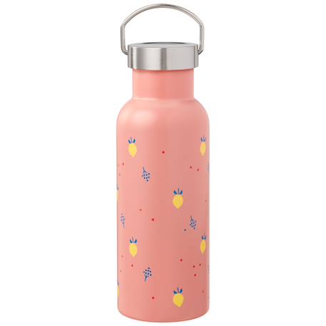 Gourde isotherme nordic summer fruit (500 ml) Rose, jaune, bleu 2 - vertbaudet enfant 