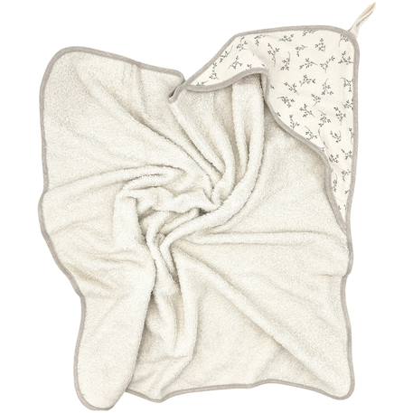 Cape de bain olive bloom (75 x 75 cm) Ecru, vert 3 - vertbaudet enfant 