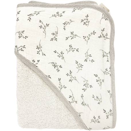 Cape de bain olive bloom (75 x 75 cm) Ecru, vert 2 - vertbaudet enfant 