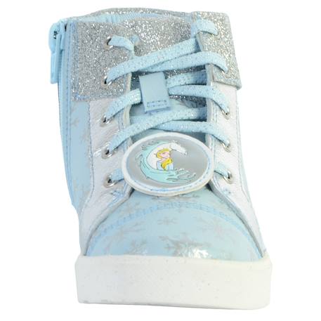 Baskets montantes à lacets vernis K bleu clair 4 - vertbaudet enfant 