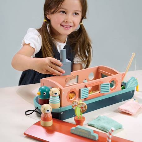 Péniche famille loutre Rouge, rose, bleu 5 - vertbaudet enfant 