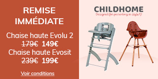 Kit de pieds longs pour chaise haute Evolu + repose-pieds CHILDHOME -  naturel anthracite, Puériculture