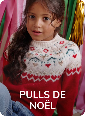 Pull Jacquard Famille Noël Vertbaudet - Motif Festif - Adulte, Enfant, Bébé - Cadeau De Noël