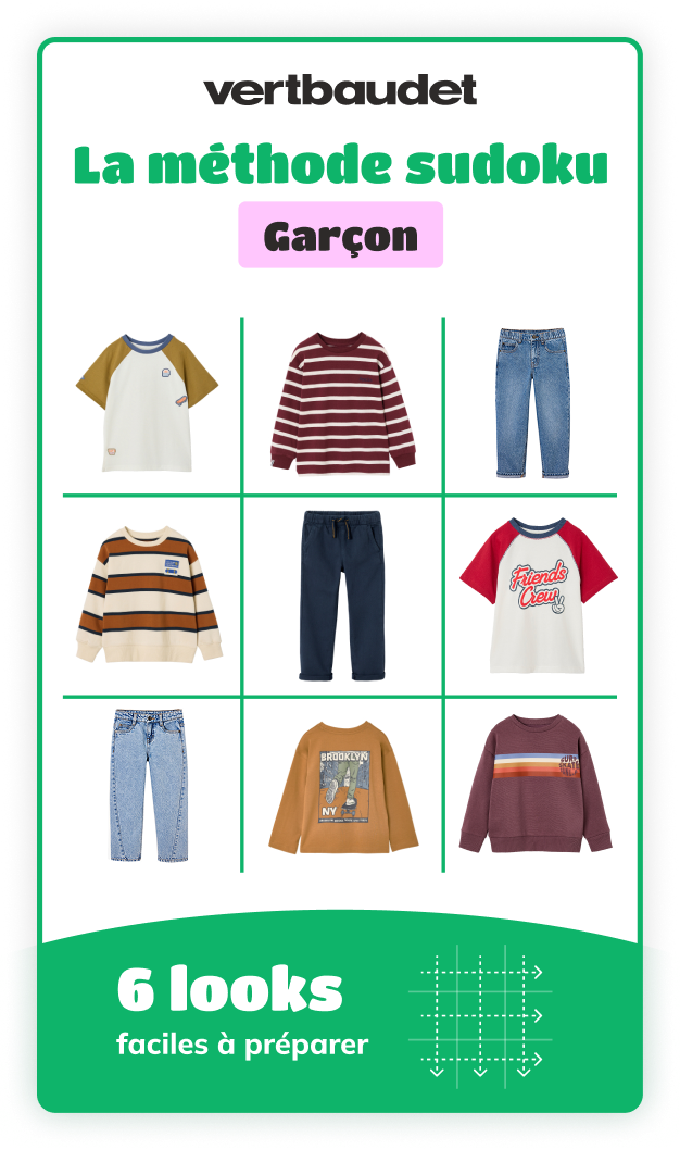 Méthode Sudoku pour les looks garçon